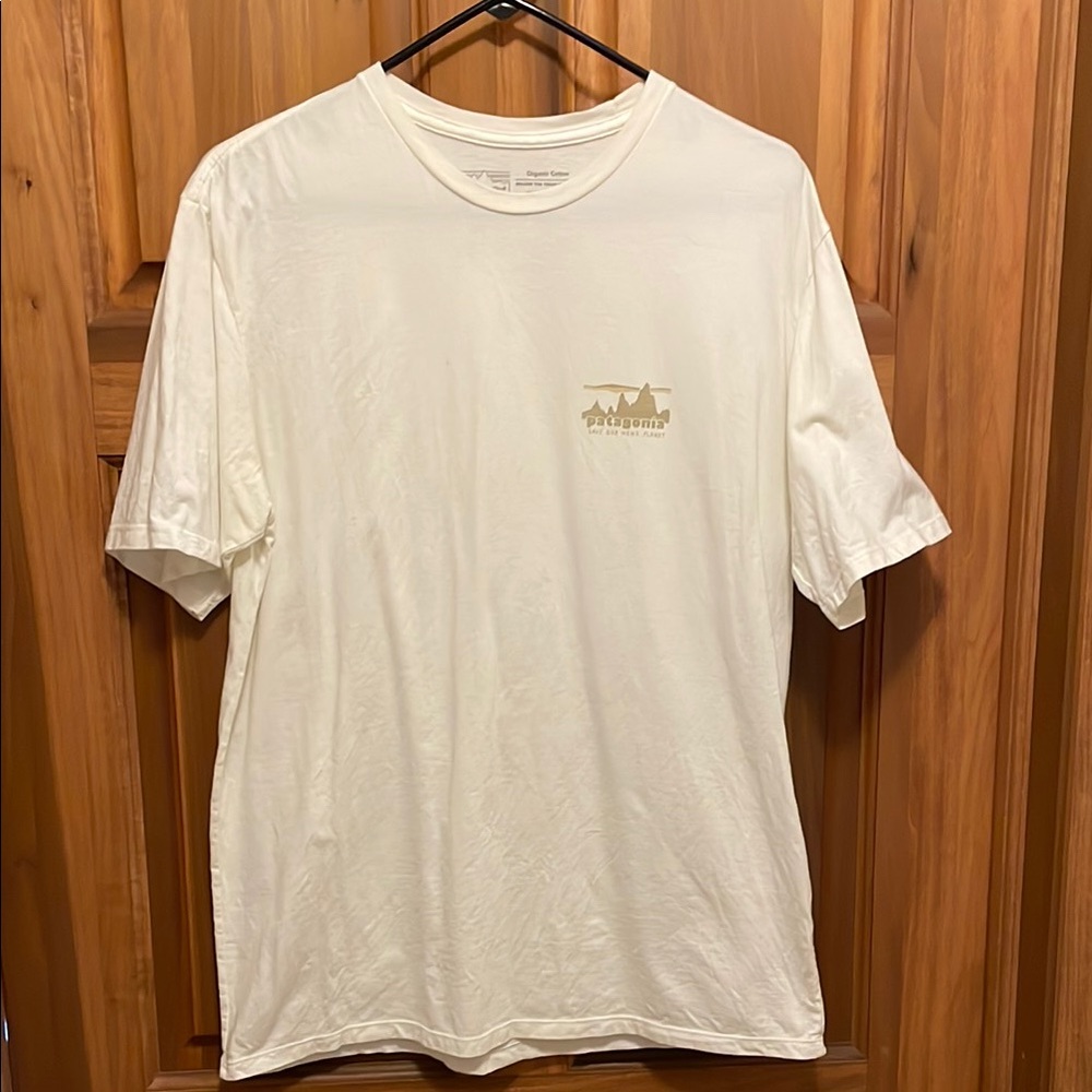Patagonia Men's Cream T-Shirt